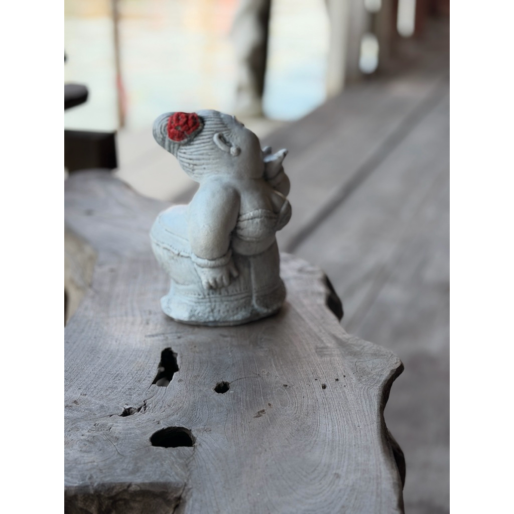 💋 สาวอวบจุ๊บใจ สไตล์วินเทจ น่ารัก ขำเบาๆ ตุ๊กตาปูนปั้น - รูปที่ 3