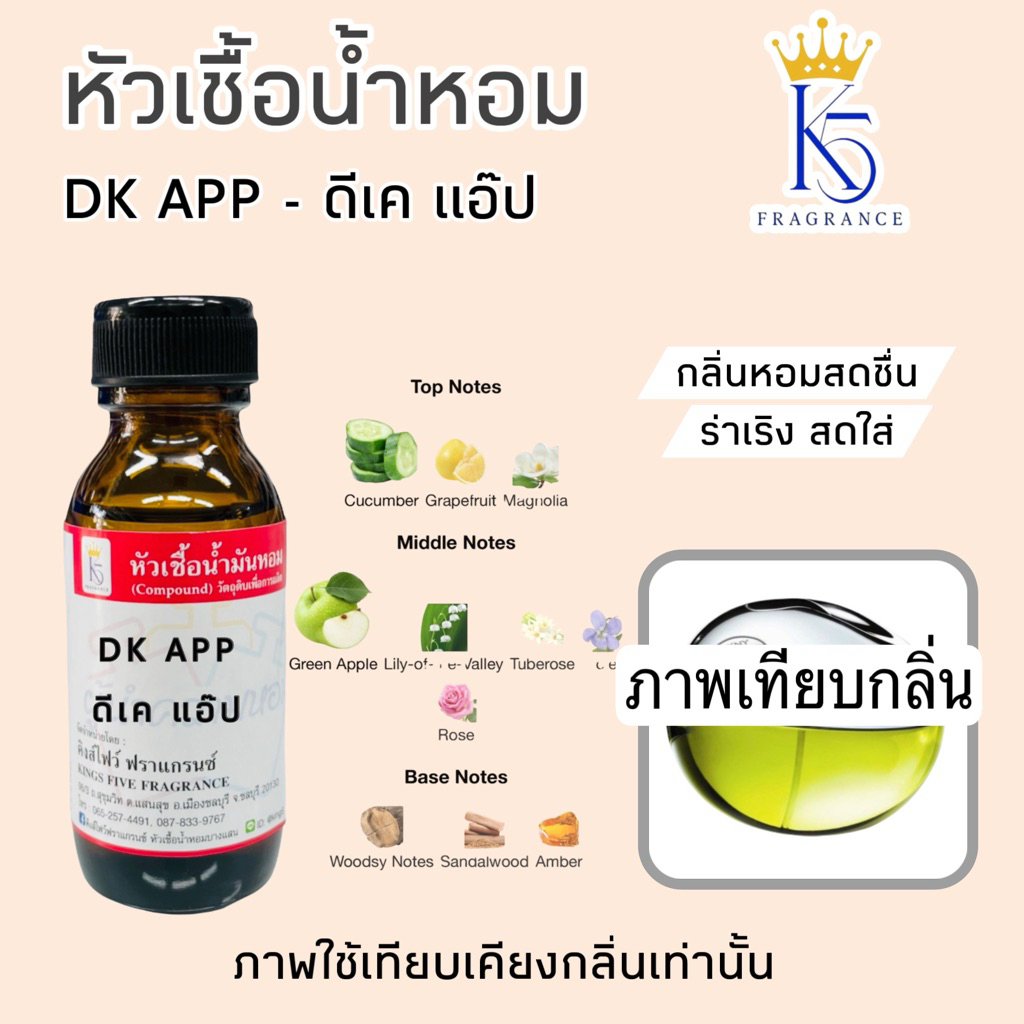 หัวเชื้อน้ำหอมดีเคแอ๊ป DK APP ขนาด 30-100ml