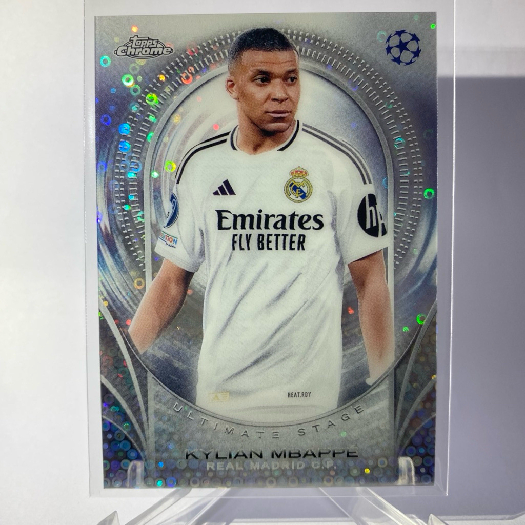 การ์ดนักฟุตบอล KYLIAN MBAPPE, Real Madrid, TOPPS CHROME 2025, Ultimate stage