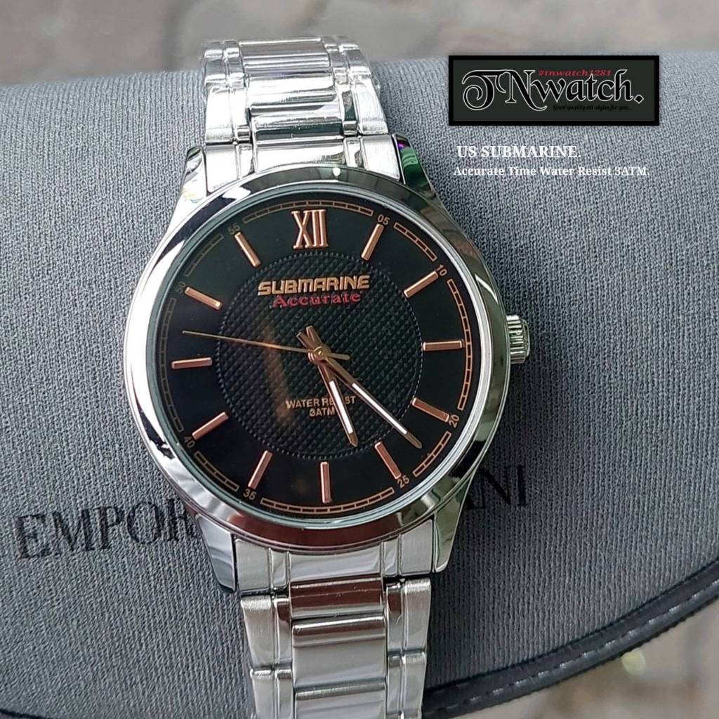 us submarine รุ่น J-183M นาฬิกาข้อมือ นาฬิกาผู้ชายระบบควอทซ์ กันน้ำ100%พร้อมกล่อง ร้านนาฬิกาTN-WATCH
