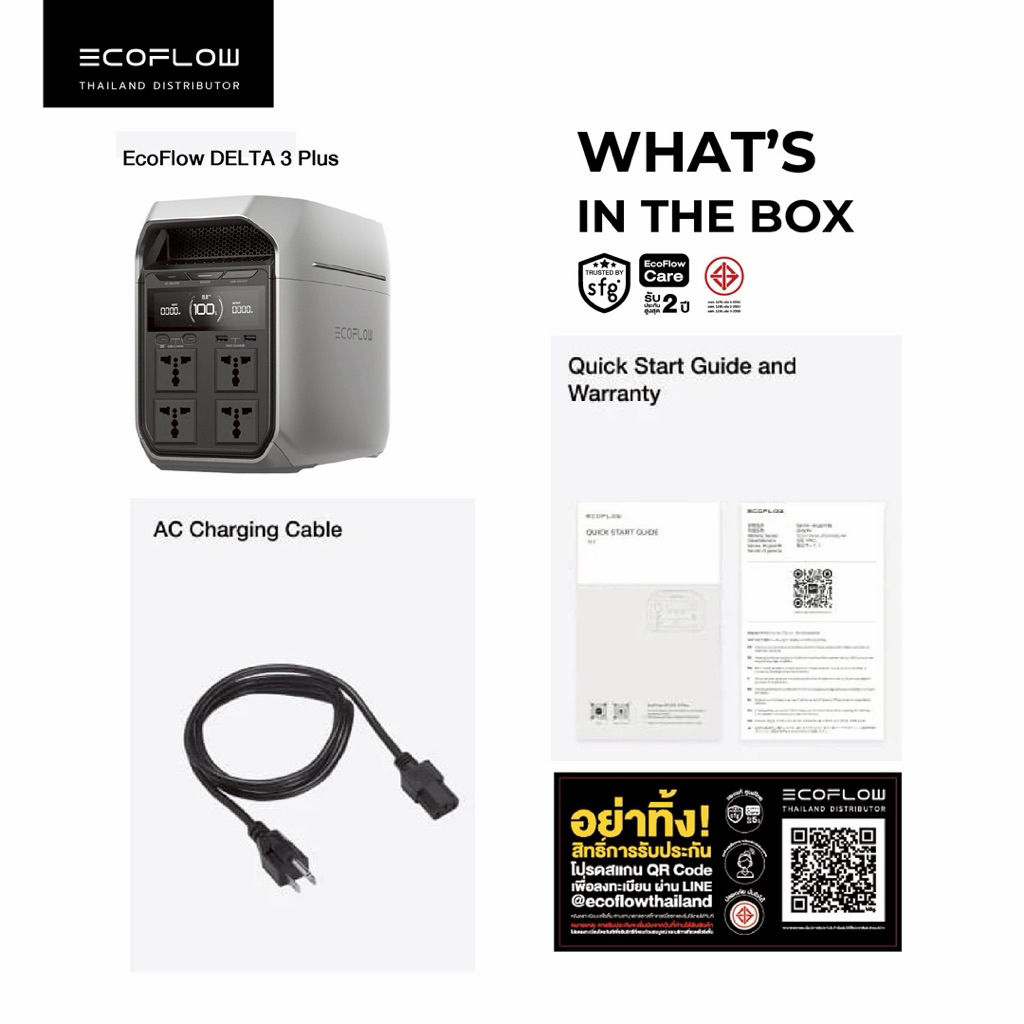 ECOFLOW DELTA 3 PLUS POWER STATION แบตเตอรี่สำรอง อเนกประสงค์ พกพา พาวเวอร์สเตชั่น แบตเตอรี่สำรองพกพา - รูปที่ 6