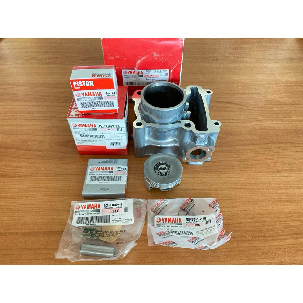 เสื้อสูบเกรดA+ลูกสูบแหวนแท้ศูนย์ Mslaz ,Exciter แท้ : YAMAHA : 2PV-E1311-00 3C1-E1630-02