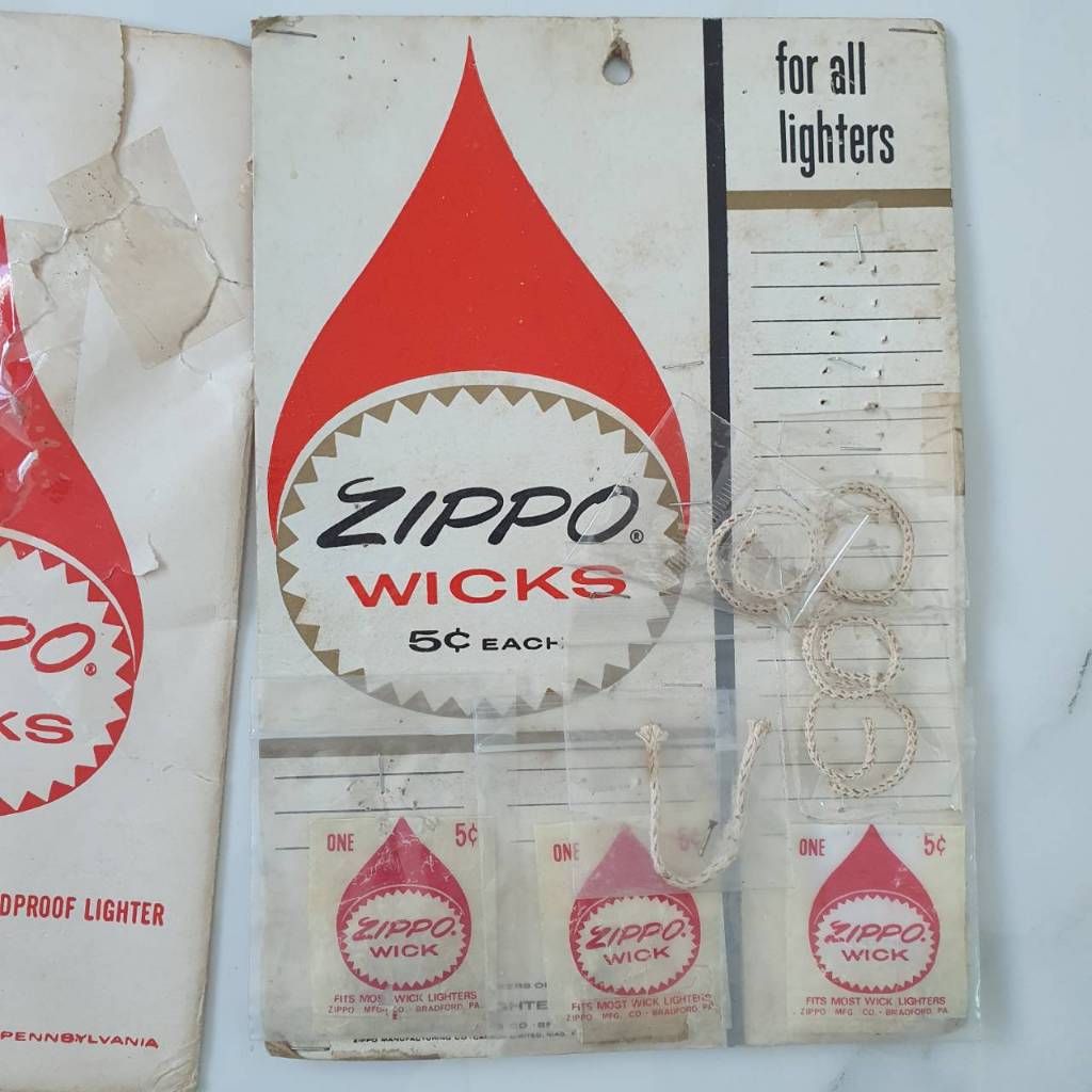 ไส้ไฟแช็ค Zippo ซิปโป และ Extra Wicks มือหนึ่ง เก่าเก็บ ราคาต่อทั้งหมด