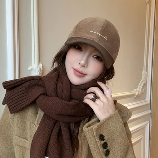 พร้อมส่ง หมวกแก๊ปสไตล์เกาหลี ผ้าลูกฟูก ying