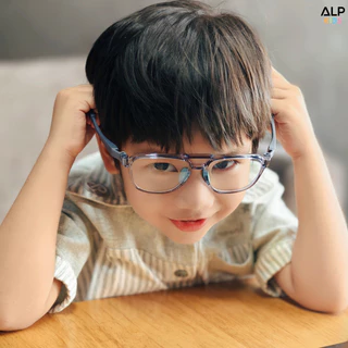 ALP แว่นกรองแสงเด็ก กรอบTR90 อายุ 6-12 ปี ขางอ ถอดได้ ทับได้ ไม่แตก แว่นเด็ก กรองแสงสีฟ้า KB0012