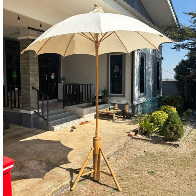 ร่มสนามผ้าดิบ ขนาดใหญ่ ตกแต่งร้าน กันแดด (อ่านรายละเอียดก่อนสั่ง)⛱🌂