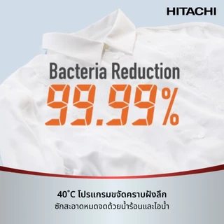 Hitachi ฮิตาชิ เครื่องซักผ้าฝาบน 17กก.Top Loading - Dual Jet Built in Heater Inverter รุ่น SF-170ZCV SS สีสเตนเลส