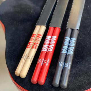 [ของแท้USA] ไม้กลอง Nova American Hickory มีขนาดให้เลือก ไม้ตีกลอง น้ำหนักดี จับถนัดมือ ของแท้ 100%