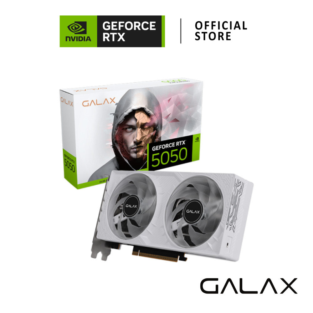 GALAX GeForce RTX™ 5050 1-Click 8GB OC White VGA Card การ์ดจอ