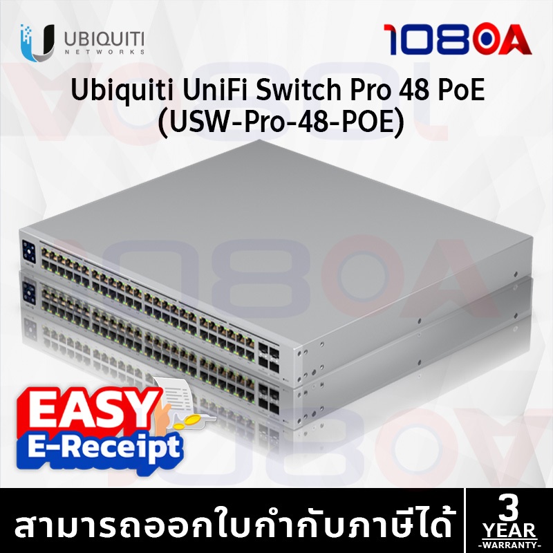 Ubiquiti USW-PRO-MAX-48-POE / USW-PRO-48-POE L3 SFP+ 600W ประกันศูนย์ไทย 3 ปี