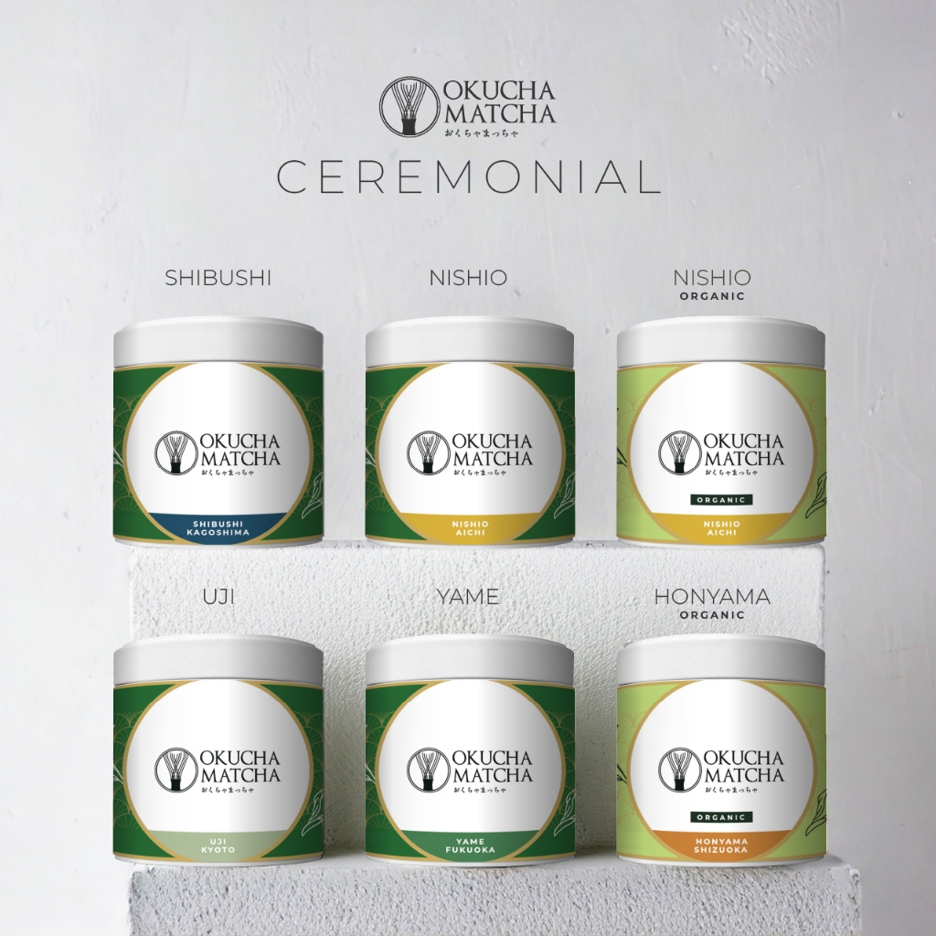 Matcha Ceremonial นำเข้าจากญี่ปุ่น 5 เมือง [For Clear Matcha] 30g  เเบรนด์ Okucha Matcha
