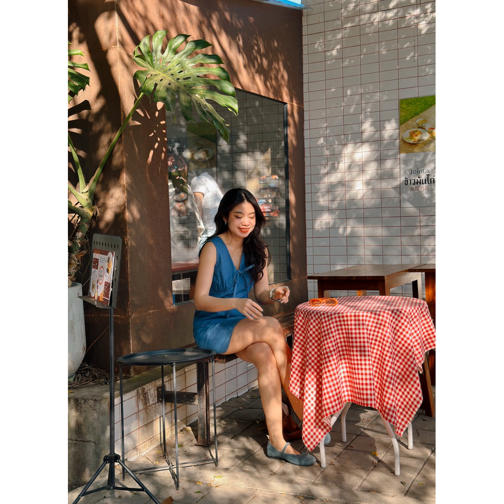 helena jeans dress เดรสยีนส์สั้น : everydaylookk store