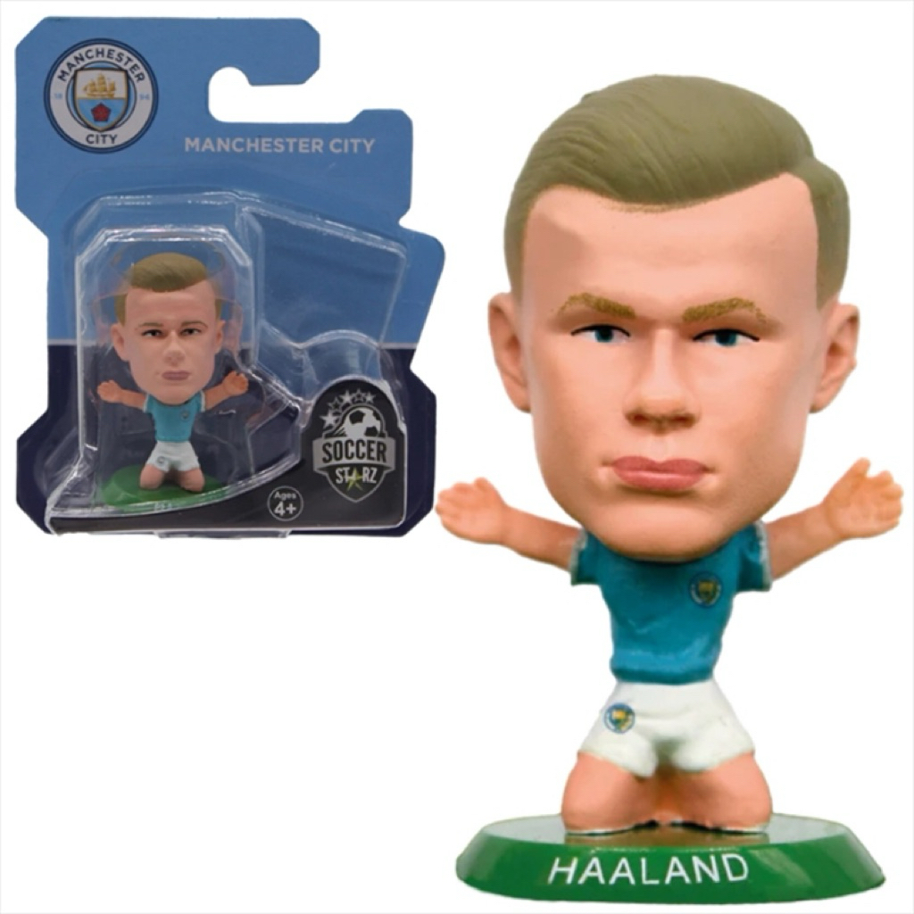 โมเดลนักฟุตบอล SoccerStarz ลิขสิทธิ์แท้จากสโมสร Man City 2024/25 Haaland / Foden