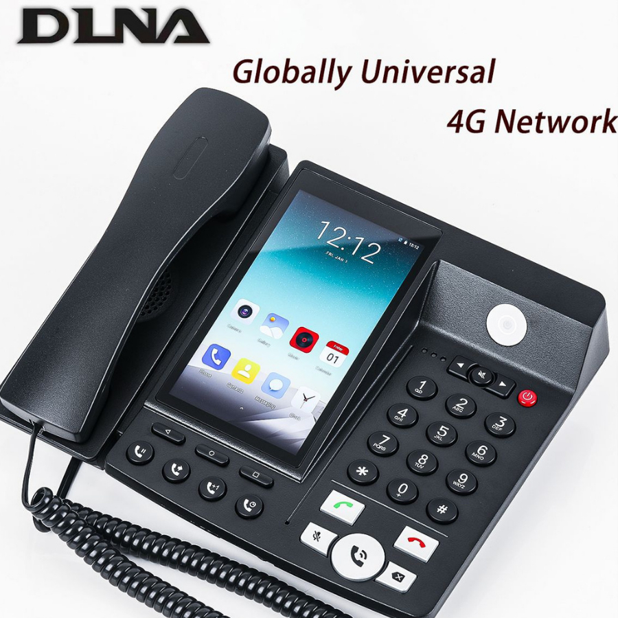 DLNA ZT9500 4G โทรศัพท์สำนักงาน แบบไร้สาย ใส่ซิมมือถือ4G 2ซิม โทรศัพท์บ้าน ทัชสกรีน วีดีโอคอล ส่งไว