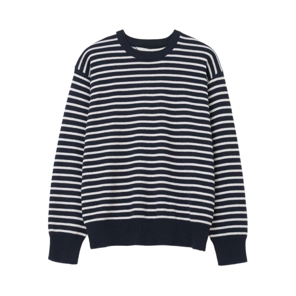 HM Navy and White Striped Sweater