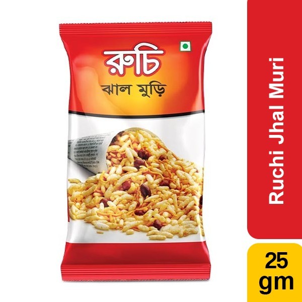 Ruchi Jhalmuri ข้าวพองเผ็ด Spicy Puffed Rice 25g Bangladeshi Snacks ขนมบังคลาเทศ ขนมอินเดีย