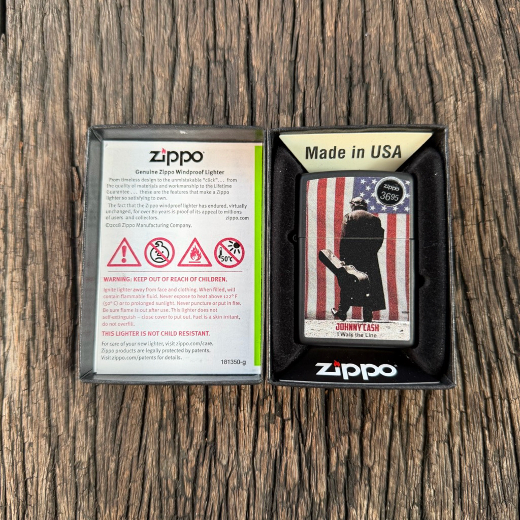 ไฟแช็ก Zippo รุ่น 46166 Johnny Cash - Black Matte