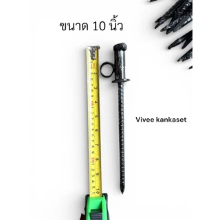 เหล็กปักหลัก ปักหลักวัว ปักหลักมัดเต็นท์ แข็งแรง พกพาสะดวก ขนาด10นิ้ว