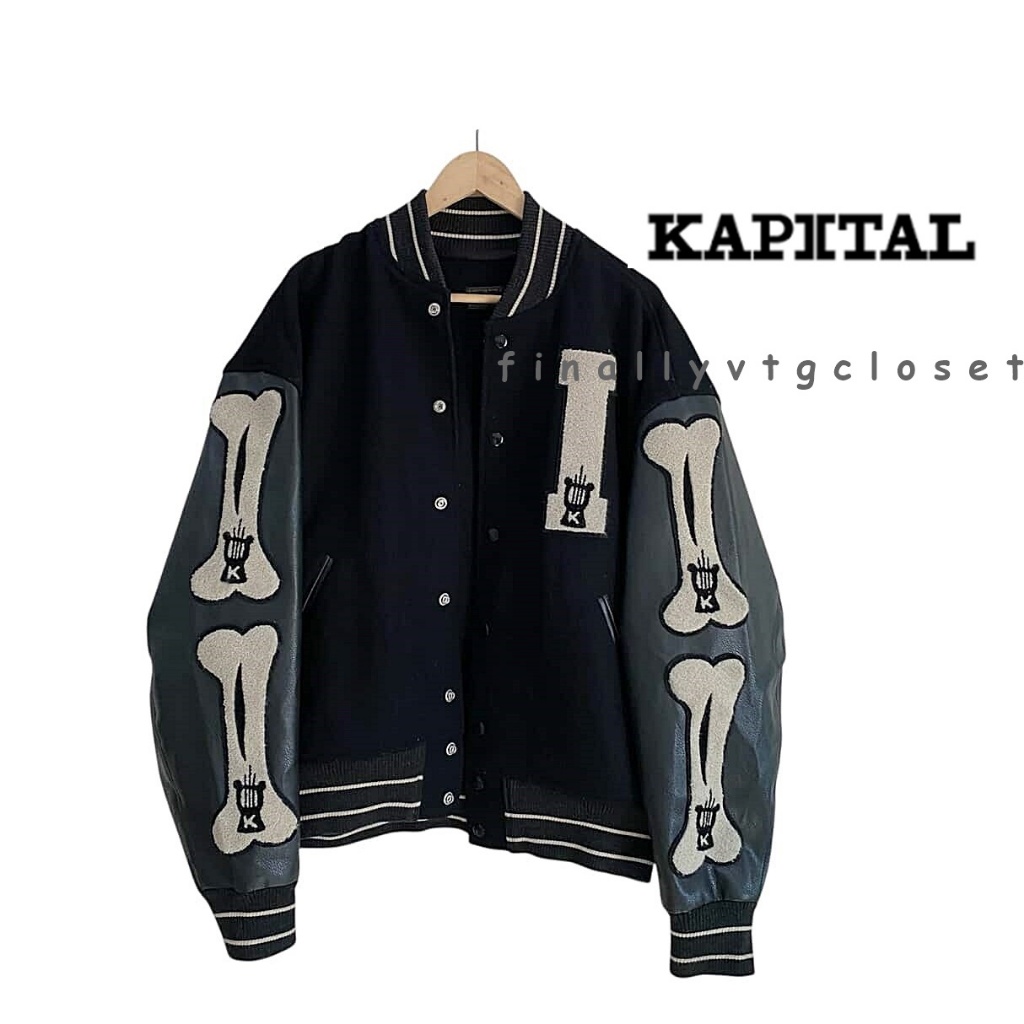 Kapital Wool " I Five " Bones Varsity Jacket