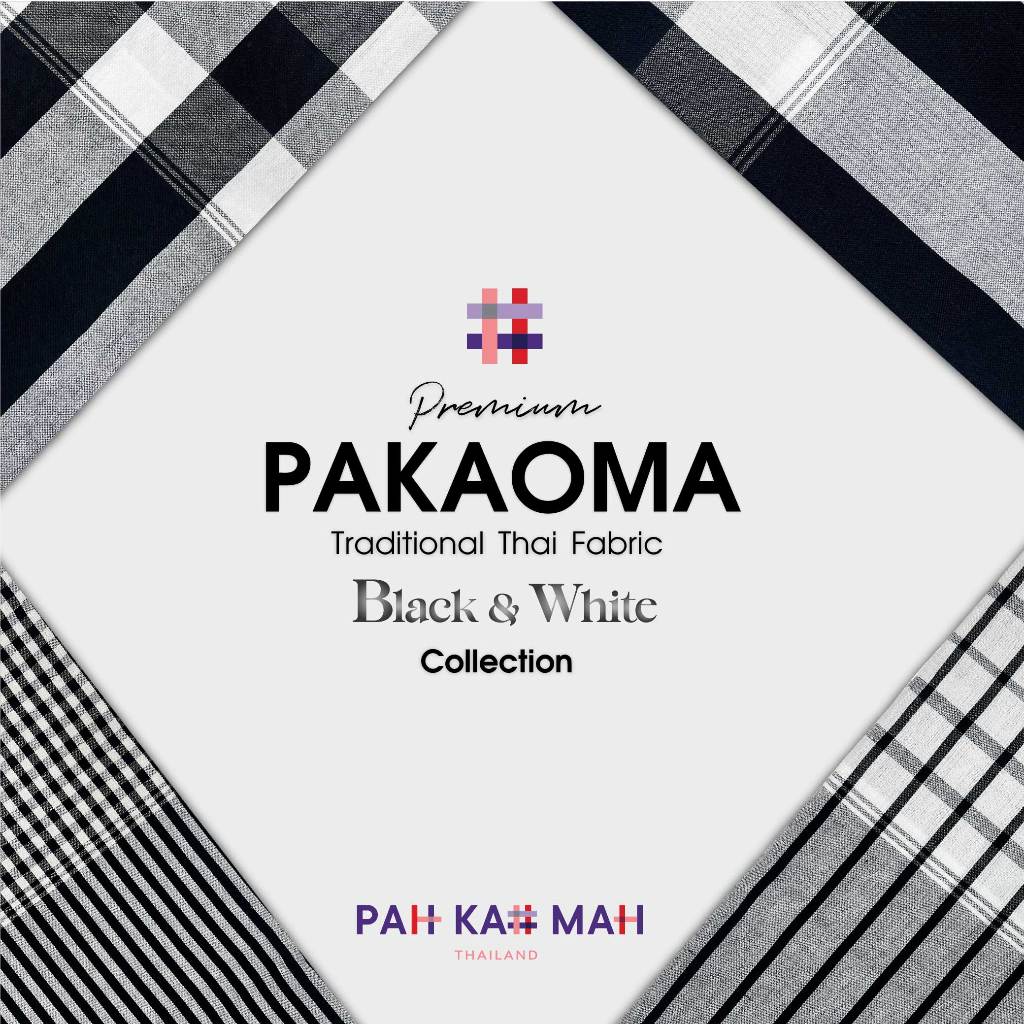PAHKAHMAH GIFTSET - PREMIUM PAKAOMA ผ้าขาวม้า ผ้าขาวม้าสีขาวดำ ผ้าขาวม้าสีสุภาพ เซตของขวัญ เซตของขวัญปีใหม่