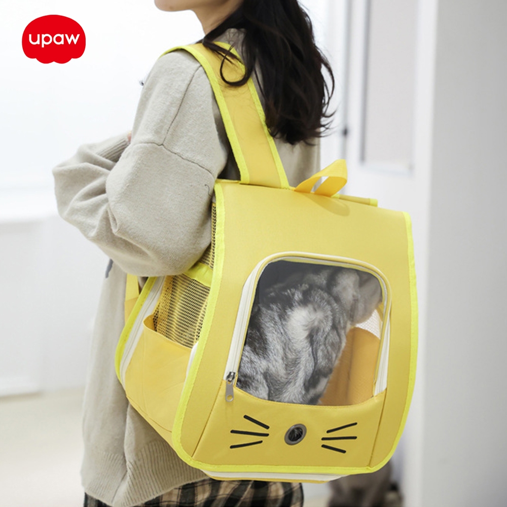 15kg 🐱กระเป๋าเป้แคทแพ็คกระเป๋าแมวพกพาแบบพับเก็บได้, รถเข็นสัตว์เลี้ยง，กล่องเดินทางสำหรับสัตว์เลี้ยง，สัตว์เลี้ยงออกไป รูปที่ 6
