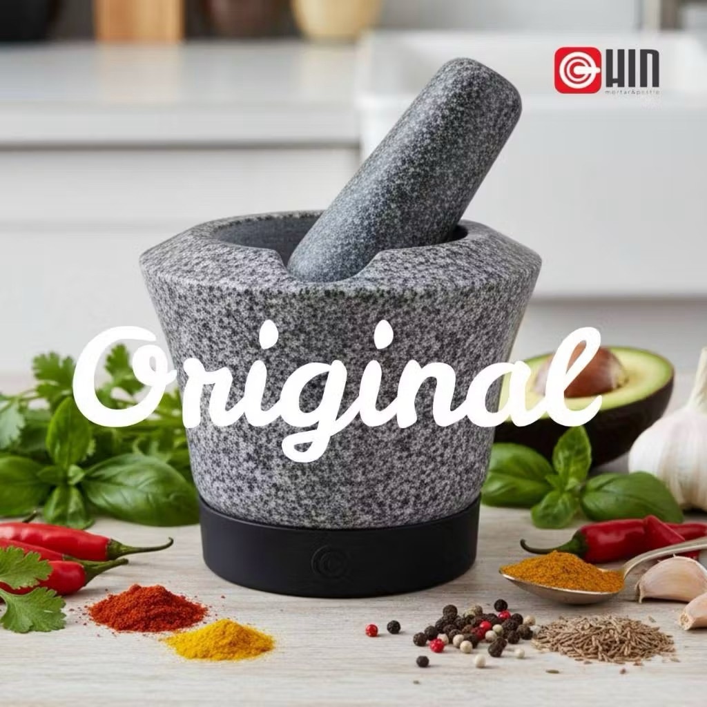 [ของแท้ 100%] Hin Mortar รุ่น Original ครกหิน 7 นิ้ว ดีไซน์ใหม่ น้ำหนักเบา ครกหินอ่างศิลา ครกหินแท้