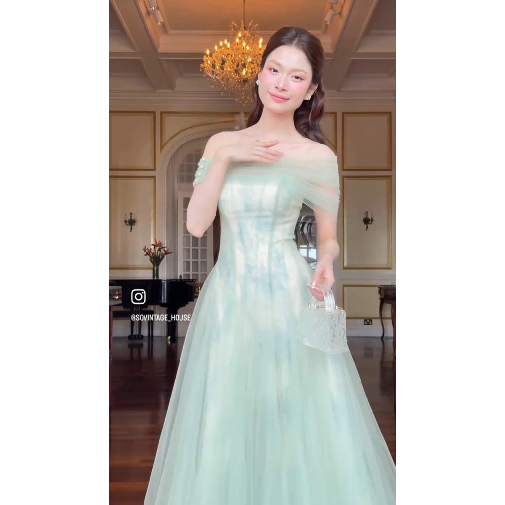 Sovintage - Dasha Dress (รอพรีเข้าไทย10-14วัน สินค้าพรีออเดอร์จากทางแบรนด์ ทักมาสอบถามก่อนสั่งซื้อได