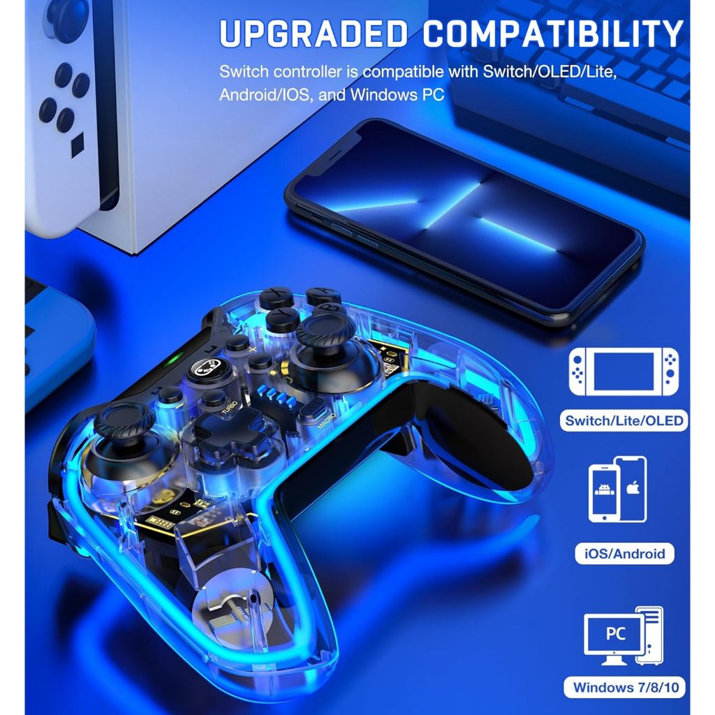 จอยเกมส์ PC Wireless Gaming Controller จอย จอยเกมส์มือถือ บลูทูธไร้สาย For PC/IOS/Android - รูปที่ 2