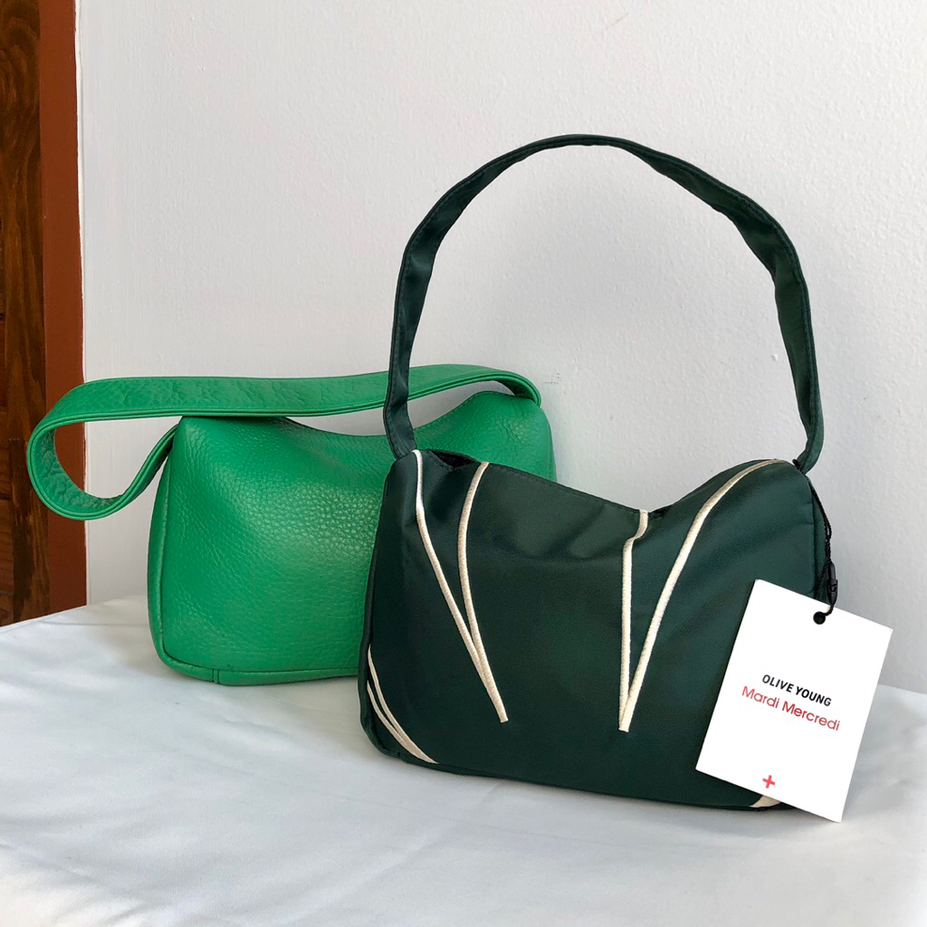 Mardi Mercredi Gras Panini Bag_Green [ All Leather ] กระเป๋ามือสองแท้ 💯