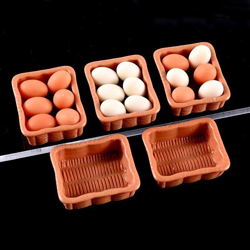 ่j703 ไข่ไก่ไข่เป็ดกล่องใส่ไข่จำลองของจิ๋ว