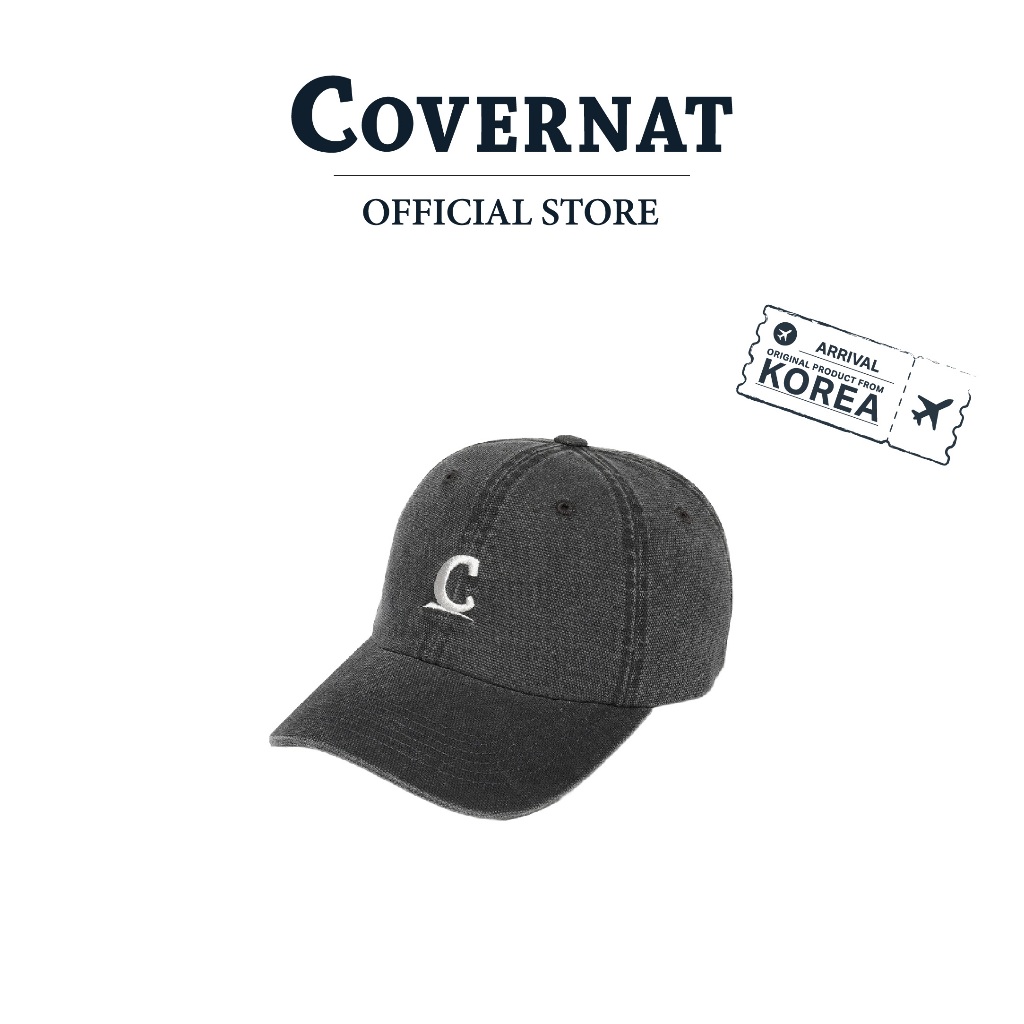 COVERNAT หมวก รุ่น Symbol Logo Oxford Washed Ball Cap Black (70031SOFCAU_H5BKXX)