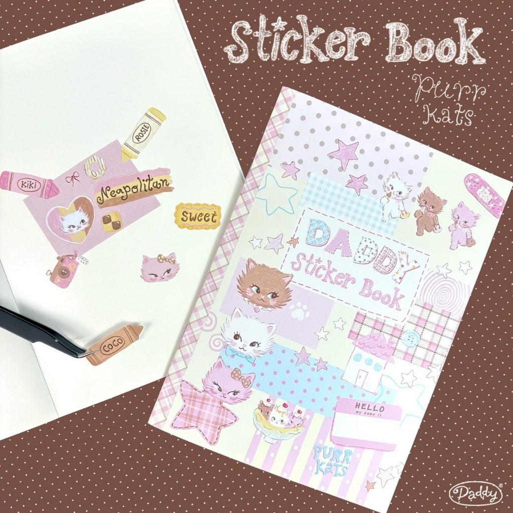 DADDY | Purrkats Sticker Book สมุดสะสมสติีกเกอร์ ขนาด A5