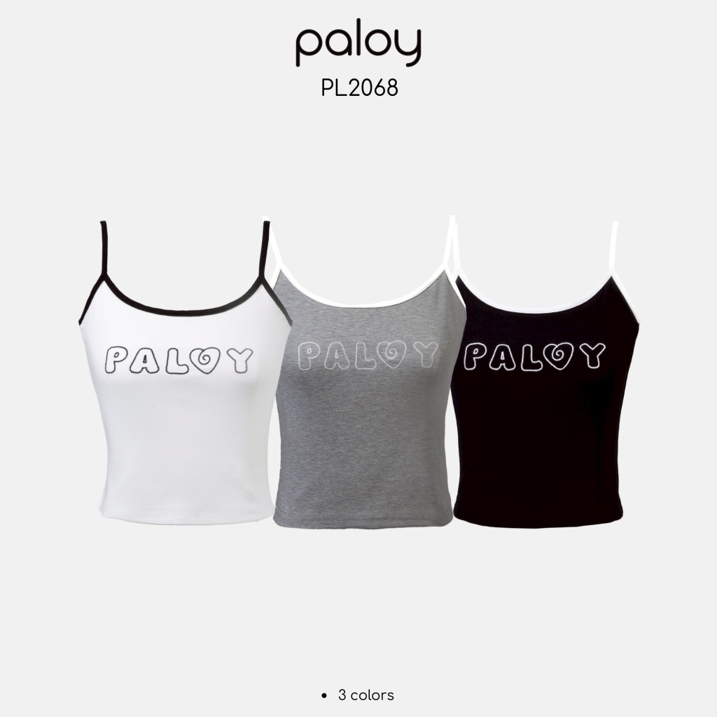 Paloy - PL2068 เสื้อกล้ามสายเดี่ยว ปัก Paloy
