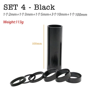 แหวนรองคอจักรยาน แหวนสเปเซอร์ Spacer Headset (28.6) 1-1/8" ขนาดซางปกติ วัสดุอลูมิเนียม จัดชุดเซตหลากหลายขนาด