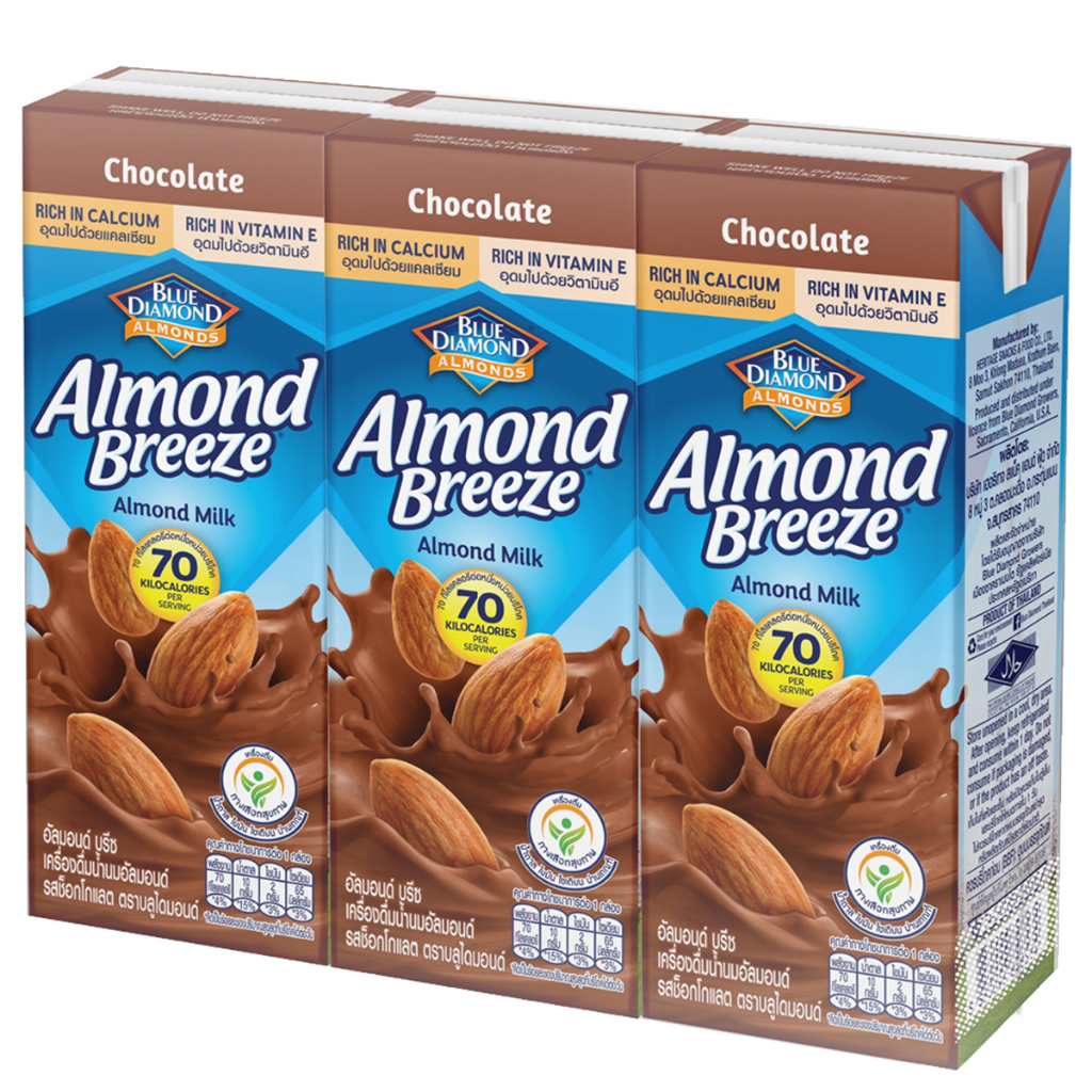 Blue Diamond Almond Breeze  นมอัลมอนด์รสช็อกโกแลต 3 x 180ml