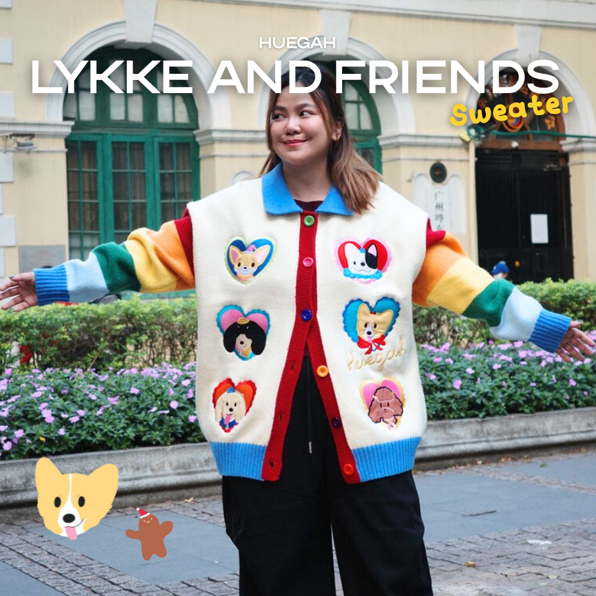 📍[[พร้อมจัดส่ง]] 👈 HUEGAH Lykke and Friends Sweater ไซซ์ใหญ่