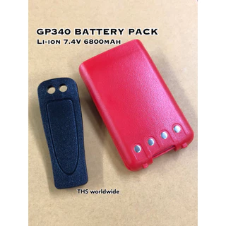 แบตเตอรี่ วิทยุสื่อสาร GP340 สีแดง/สีดำ Li-ion DC 7.4V 6800mAh BATTERY PACK
