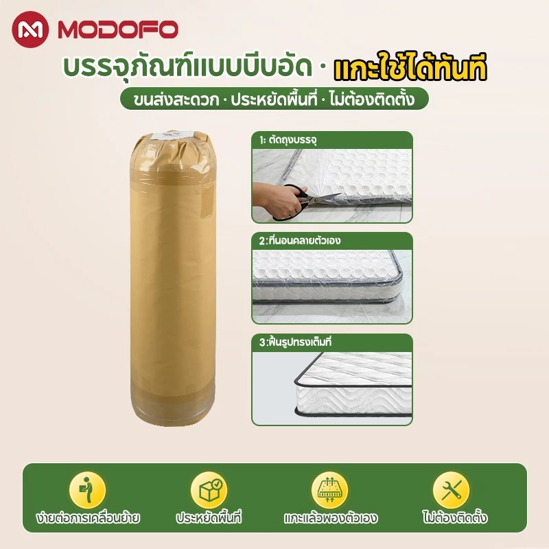 MODOFO ที่นอนสปริง หนา 10 นิ้ว ขนาด 4ฟุต/5ฟุต/6ฟุต thumbnail 10