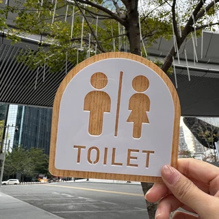 ป้ายห้องน้ำ อะคริลิค TOILET WOMEN MAN สติกเกอร์ห้องน้ำ ป้ายสุขาหญิง ป้ายสุขาชาย พร้อมเทปกาวสองหน้า ติดตั้งง่าย พร้อมใช้