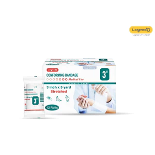 Longmed Conforming Bandage ผ้ายืดพันแผล ผ้าก๊อซแบบม้วน 1 ม้วน