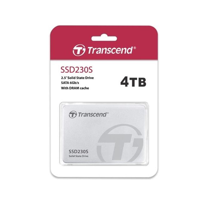 Transcend 4TB SSD230S SATA III #รับประกัน 5 ปี หรือ **รับประกันไม่เกิน2,240 TBW TS4TSSD230S 4 TB