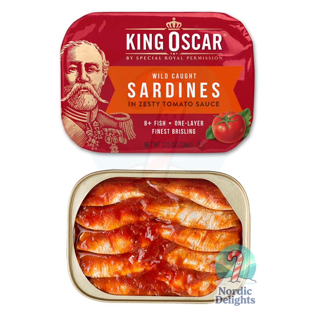 King Oscar Sardines Mackerel Olive Oil Jalapeno Lemon Med ปลาซาร์ดีนแมคเคอเรลคิงออสการ์นอร์เวย์น้ำมันมะกอก - รูปที่ 3