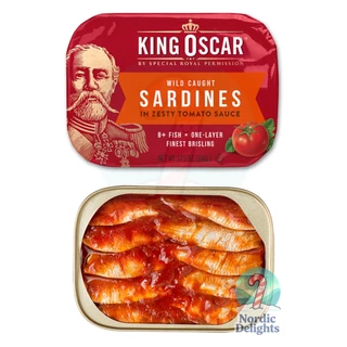 King Oscar Sardines Mackerel Olive Oil Jalapeno Lemon Med ปลาซาร์ดีนแมคเคอเรลคิงออสการ์นอร์เวย์น้ำมันมะกอก