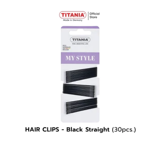 TITANIA กิ๊บติดผม Hair clips (30 ชิ้น) สีดำ นำเข้าจากเยอรมัน