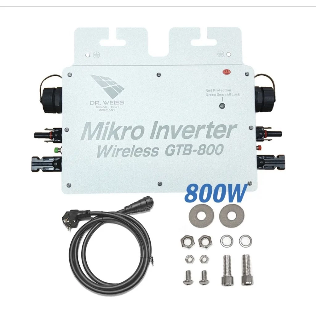 ไมโครอินเวอร์เตอร์ (Micro inverter) รุ่น GTB-800(ไม่รองรับCT) รองรับ2แผง ขนาดไม่เกิน400วัตต์ ดูค่าต่างๆผ่านแอปSmart Life