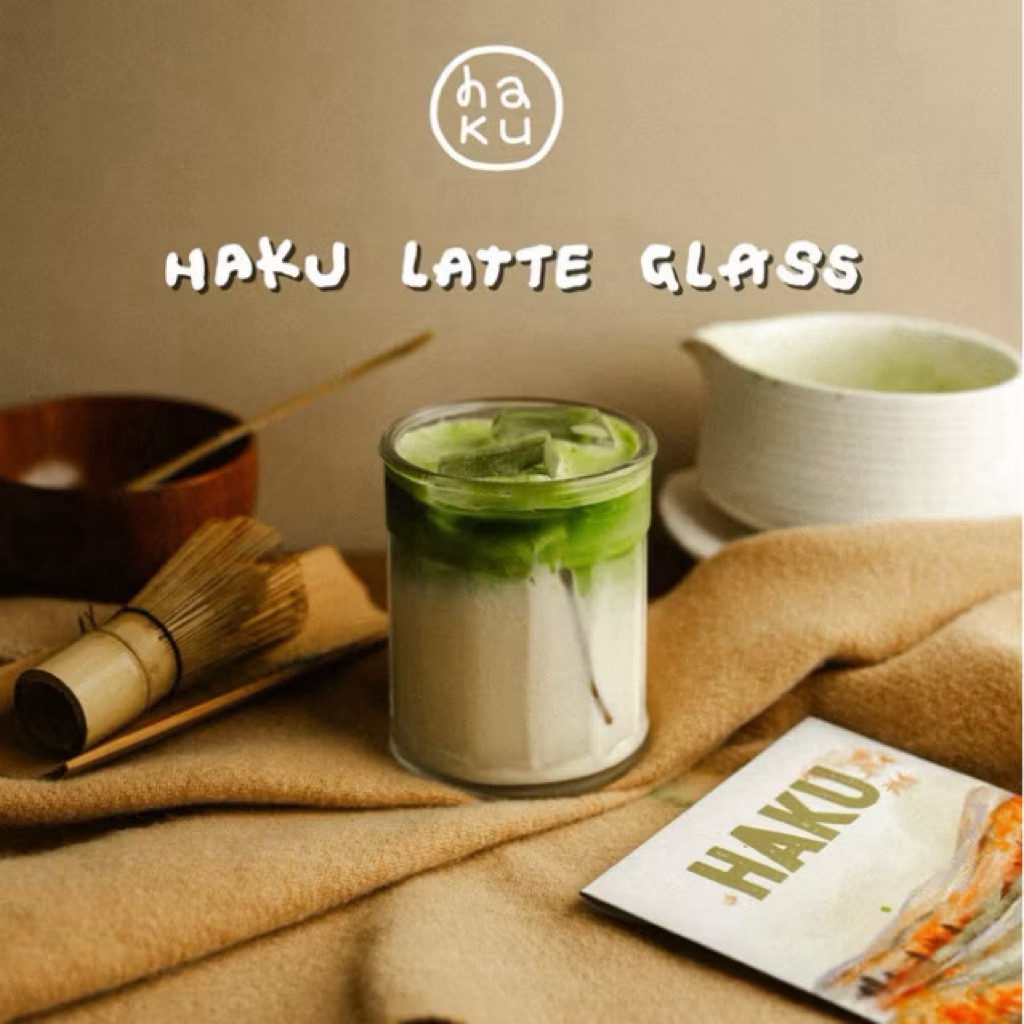 [พร้อมส่ง] แก้ว HAKU LATTE GLASS (455ml.) 🥛✨ พร้อมกล่อง