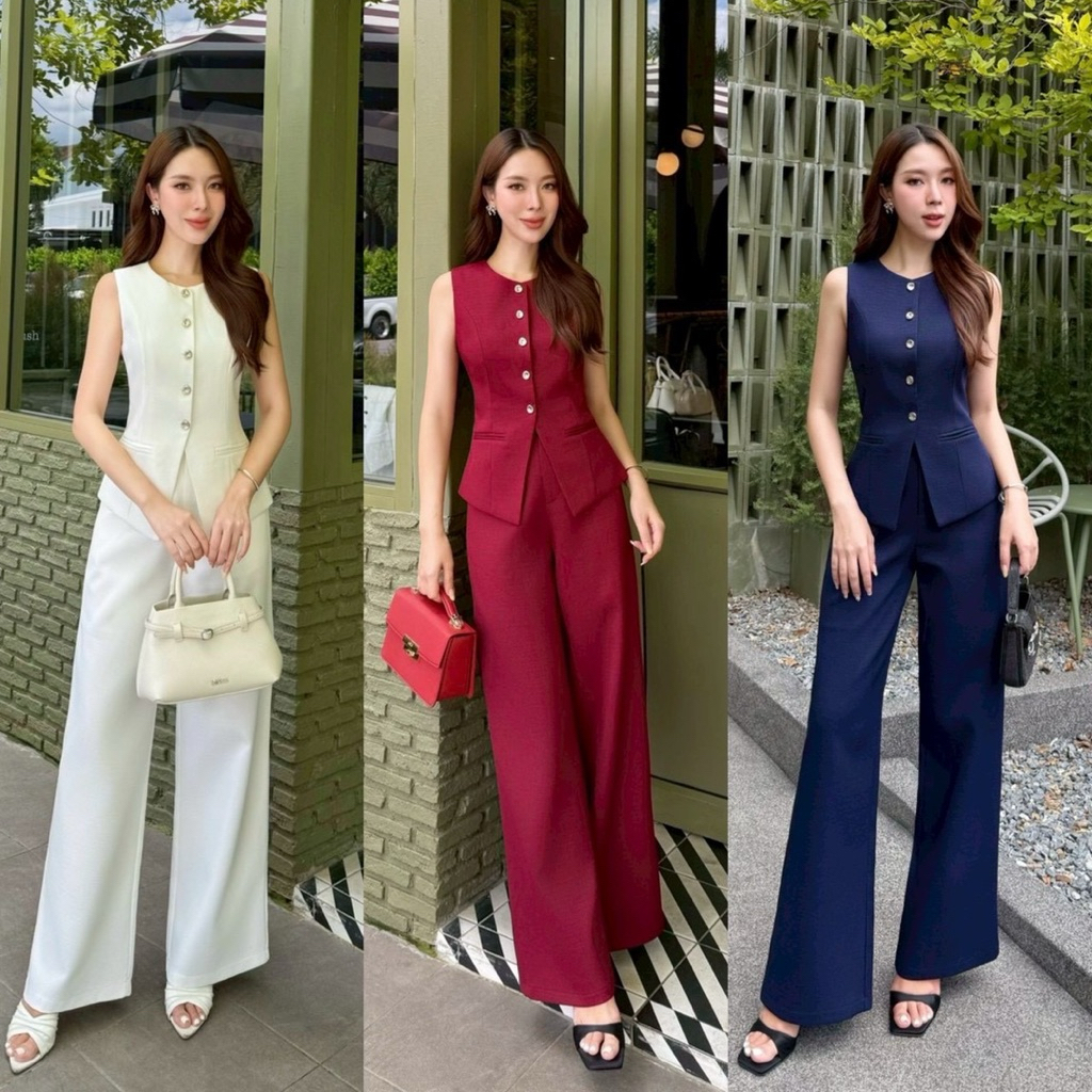 ชุดเซ็ท 2 ชิ้น ชุดทำงาน ชุดใส่ได้หลายงาน Cherish