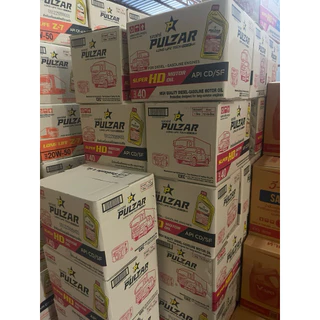 ยกลัง!👍🏼 PULZAR น้ำมันเครื่อง เพาวซ่าร์ ซุปเปอร์ เอชดี เบอร์ 40 ขนาด 1 ลิตร (12 ขวด) เครื่องยนต์ ดีเซล / เบนซิน เกรดรวม
