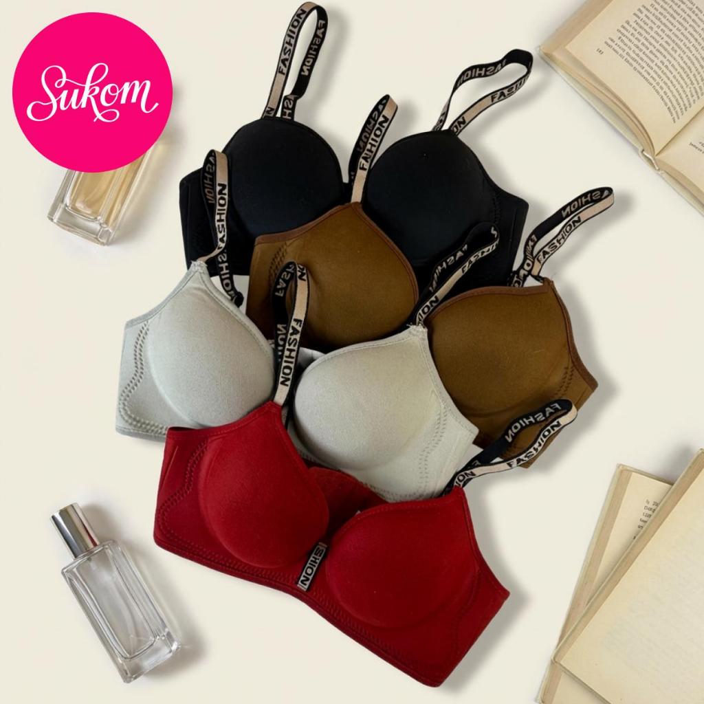 สื้อชั้นในแบบดันทรงหนาพิเศษ 5 ซม. สำหรับหน้าอกเล็ก สายเสื้อชั้นในแบบกำมะหยี่ตัวอักษรสำหรับผู้หญิง ออกแบบมาเป็นพิเศษสำหรั