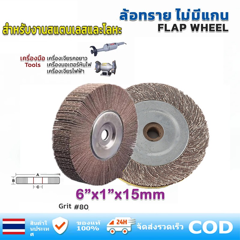 YL ล้อทรายไม่มีแกน ขนาด 4 นิ้ว 5 นิ้ว 6 นิ้ว (No.40-60-80-100-120-150-180-240-320-400) SUMO